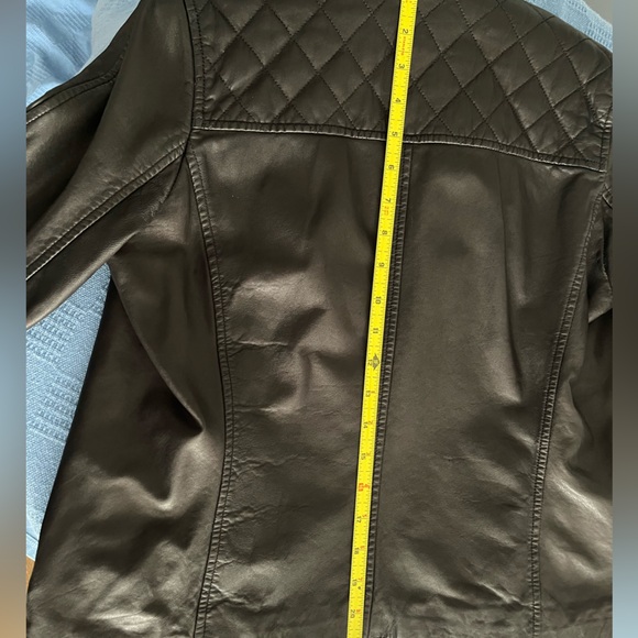 Black leather biker jacket, from Barney’s NY (now closed) - Picture 7 of 9